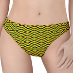 Kente African Pattern Print Women's Thong