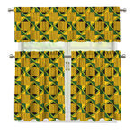 Kente Ethnic Pattern Print 3 Piece Kitchen Curtains