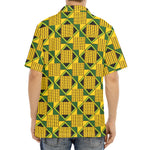 Kente Ethnic Pattern Print Aloha Shirt