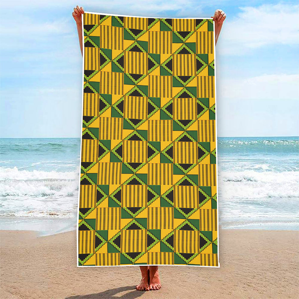 Kente Ethnic Pattern Print Beach Towel