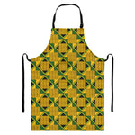 Kente Ethnic Pattern Print Bib Apron With Pocket