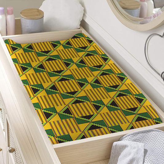 Kente Ethnic Pattern Print Changing Pad Cover