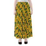 Kente Ethnic Pattern Print Chiffon Maxi Skirt