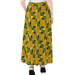 Kente Ethnic Pattern Print Chiffon Maxi Skirt
