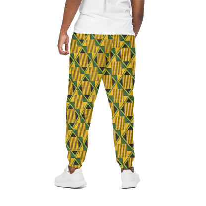 Kente Ethnic Pattern Print Cotton Pants