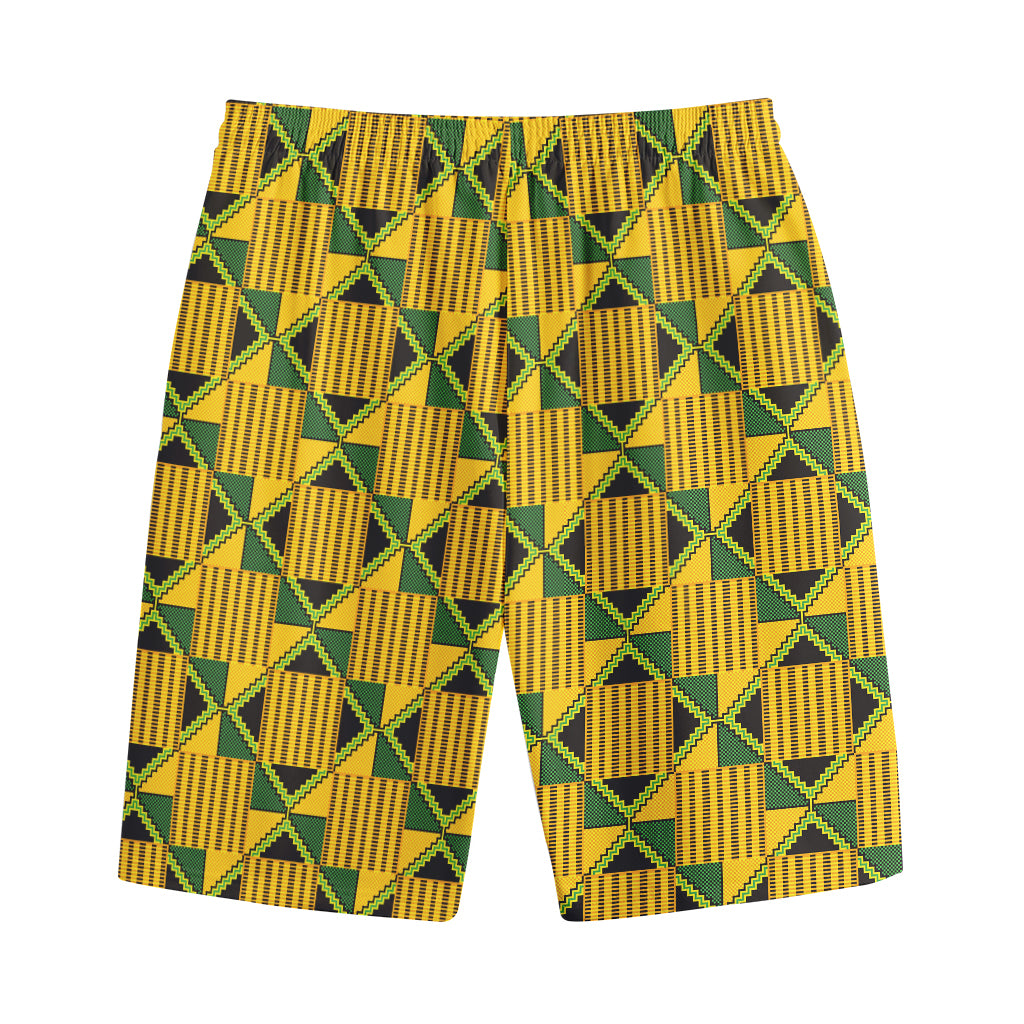 Kente Ethnic Pattern Print Cotton Shorts
