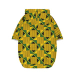 Kente Ethnic Pattern Print Dog Zip Up Hoodie