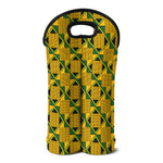 Kente Ethnic Pattern Print Double Neoprene Wine Tote
