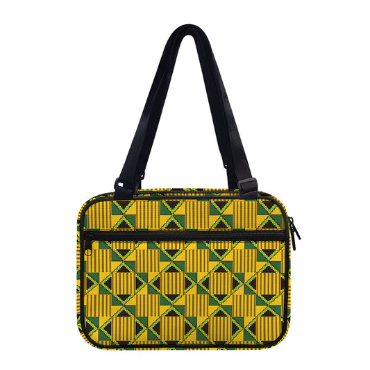 Kente Ethnic Pattern Print Double Strap Bible Bag