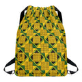 Kente Ethnic Pattern Print Drawstring Backpack
