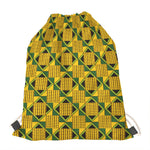 Kente Ethnic Pattern Print Drawstring Bag