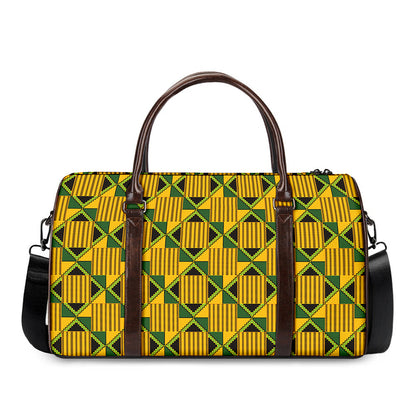 Kente Ethnic Pattern Print Duffle Bag