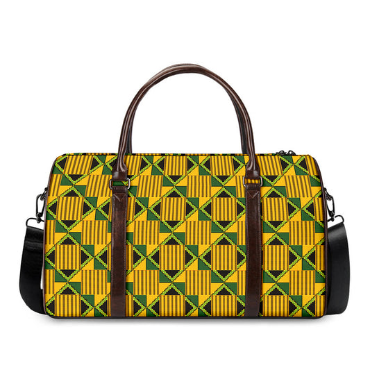 Kente Ethnic Pattern Print Duffle Bag