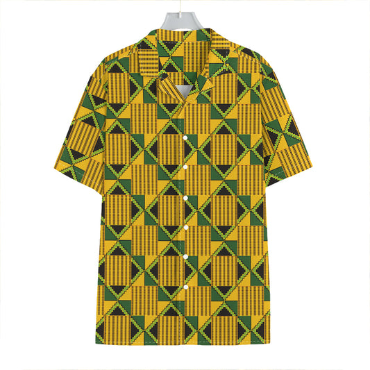 Kente Ethnic Pattern Print Hawaiian Shirt