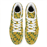 Kente Ethnic Pattern Print High Top Leather Sneakers