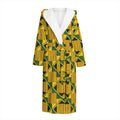 Kente Ethnic Pattern Print Hooded Bathrobe