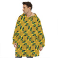 Kente Ethnic Pattern Print Hoodie Blanket