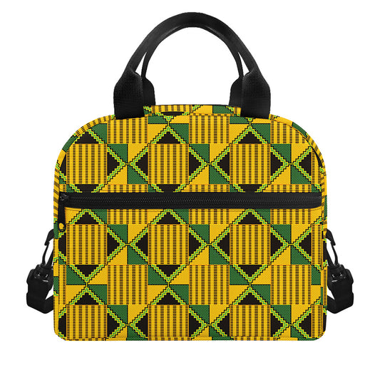 Kente Ethnic Pattern Print Insulated Lunch Bag