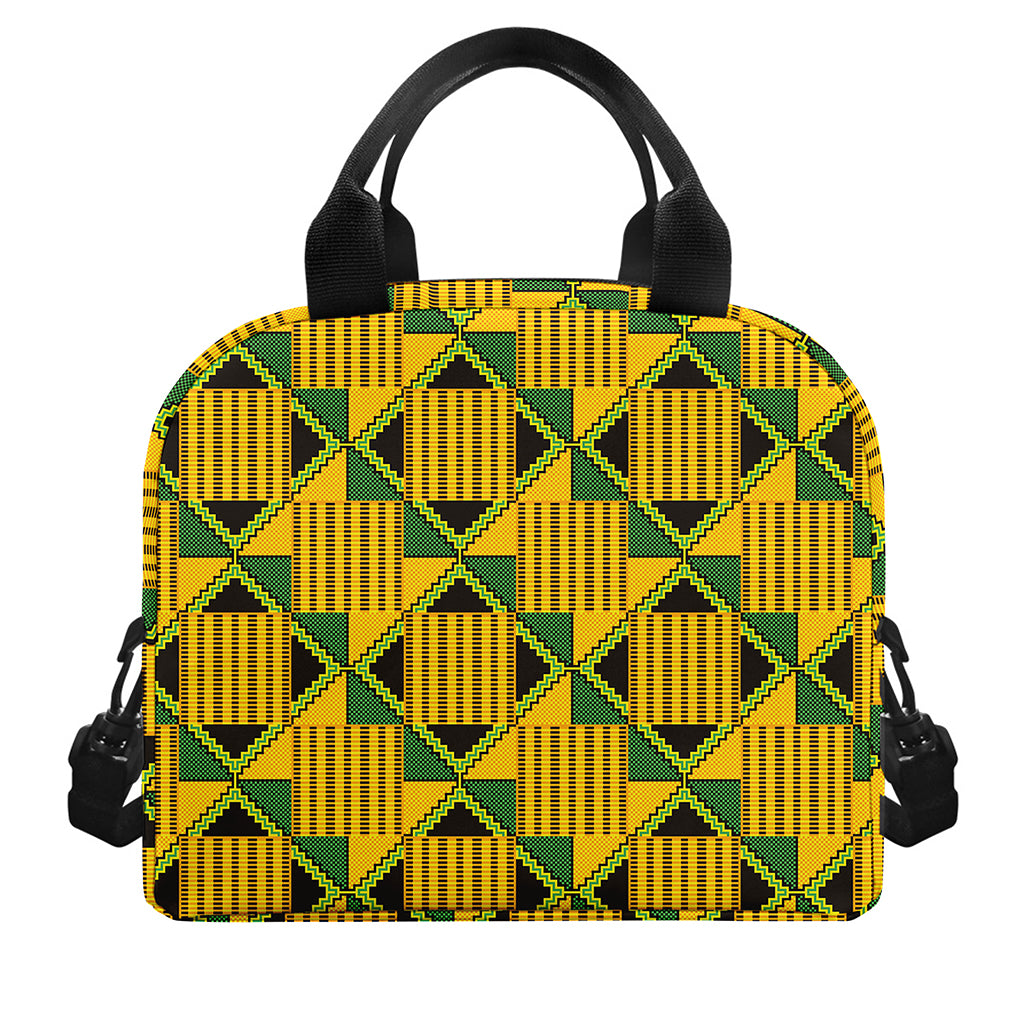 Kente Ethnic Pattern Print Insulated Lunch Bag