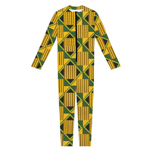 Kente Ethnic Pattern Print Jumpsuit