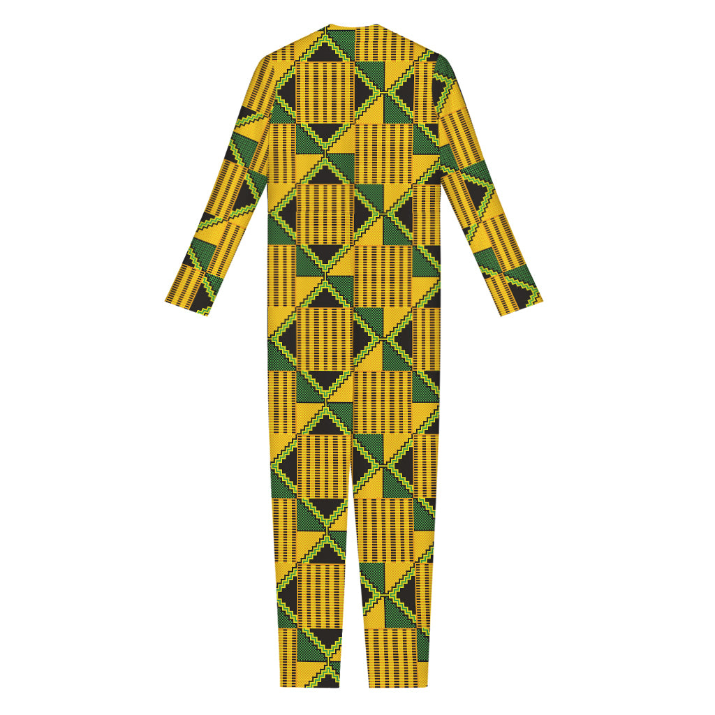 Kente Ethnic Pattern Print Jumpsuit