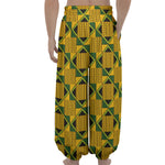 Kente Ethnic Pattern Print Lantern Pants