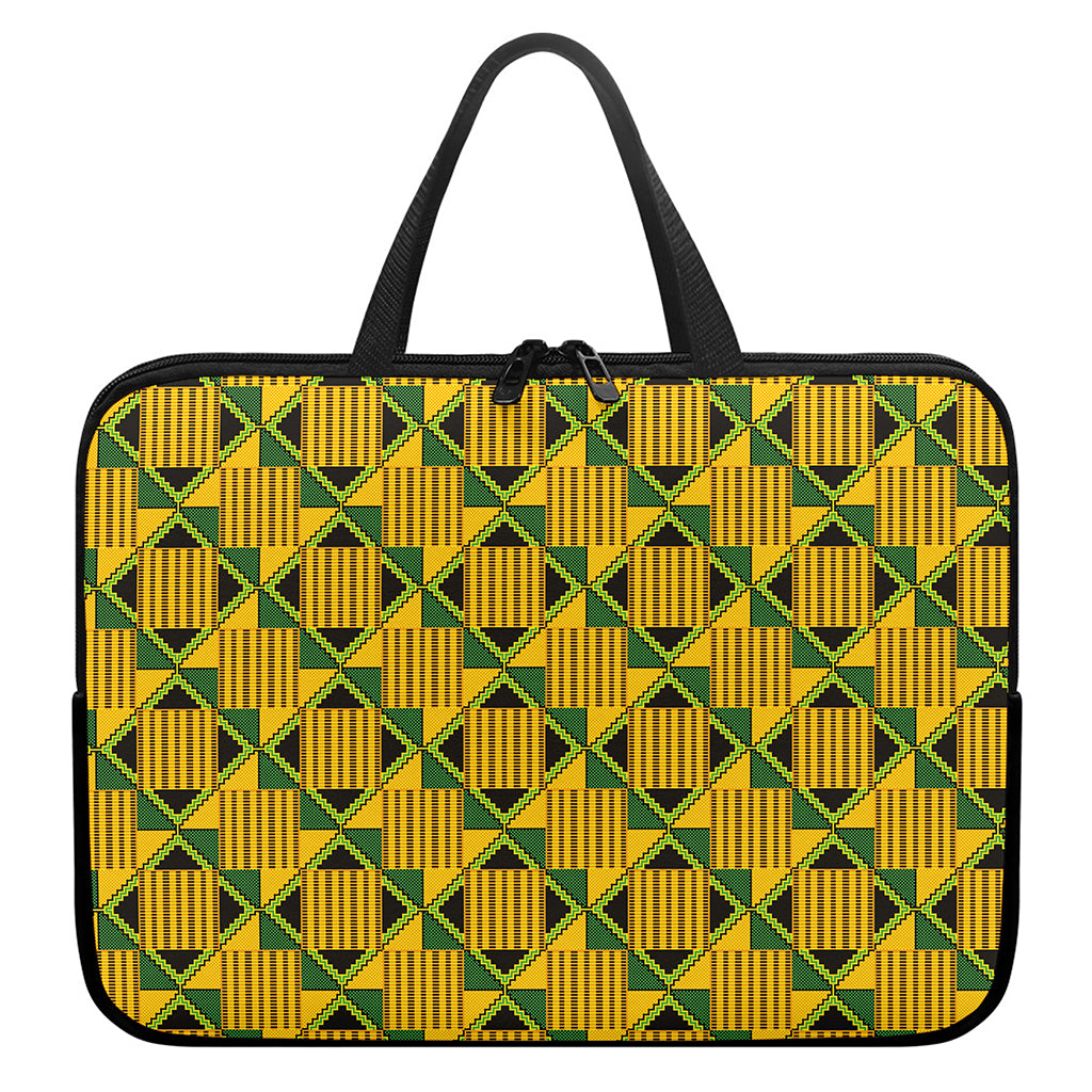 Kente Ethnic Pattern Print Laptop Sleeve With Handle