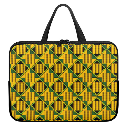 Kente Ethnic Pattern Print Laptop Sleeve With Handle