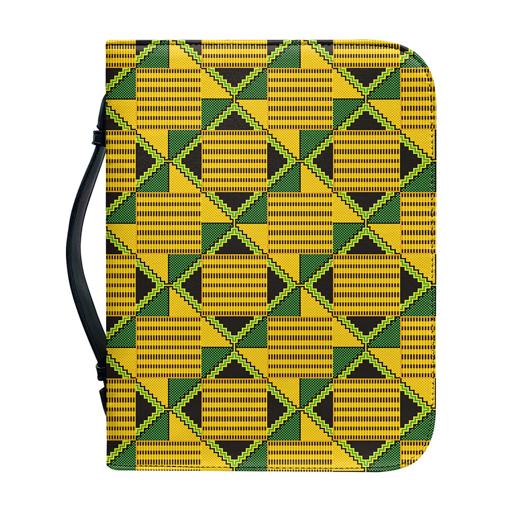 Kente Ethnic Pattern Print Leather Bible Cover