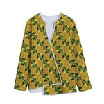 Kente Ethnic Pattern Print Long Sleeve Short Coat