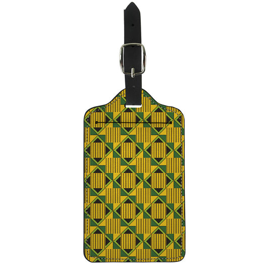Kente Ethnic Pattern Print Luggage Tag