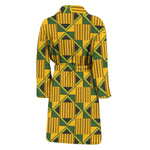 Kente Ethnic Pattern Print Men's Bathrobe
