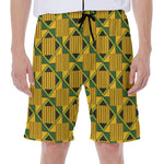 Kente Ethnic Pattern Print Men's Beach Shorts