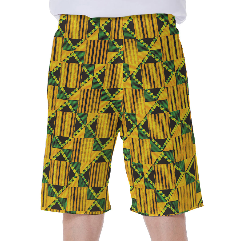 Kente Ethnic Pattern Print Men's Beach Shorts