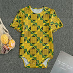 Kente Ethnic Pattern Print Men's Bodysuit