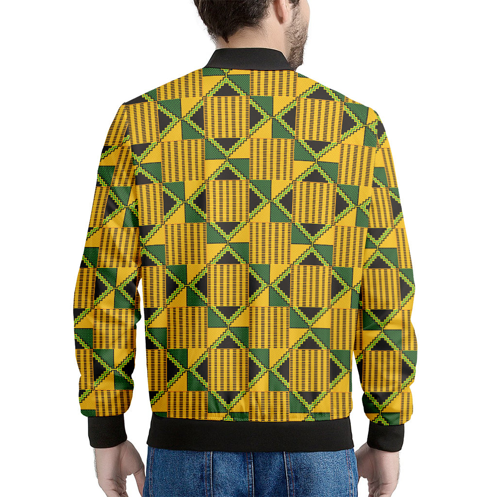 Kente Ethnic Pattern Print Men's Bomber Jacket