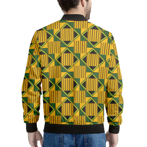 Kente Ethnic Pattern Print Men's Bomber Jacket