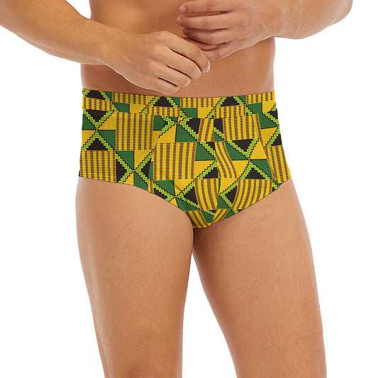 Kente Ethnic Pattern Print Men's Briefs