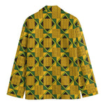 Kente Ethnic Pattern Print Men's Cotton Blazer