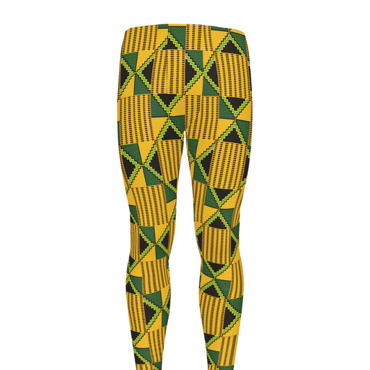 Kente Ethnic Pattern Print Men's leggings