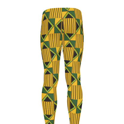 Kente Ethnic Pattern Print Men's leggings