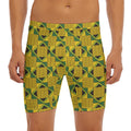 Kente Ethnic Pattern Print Men's Long Boxer Briefs