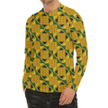 Kente Ethnic Pattern Print Men's Long Sleeve Rash Guard