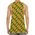 Kente Ethnic Pattern Print Men's Muscle Tank Top