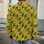 Kente Ethnic Pattern Print Men's Shirt Jacket