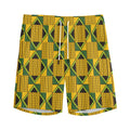 Kente Ethnic Pattern Print Men's Athletic Shorts
