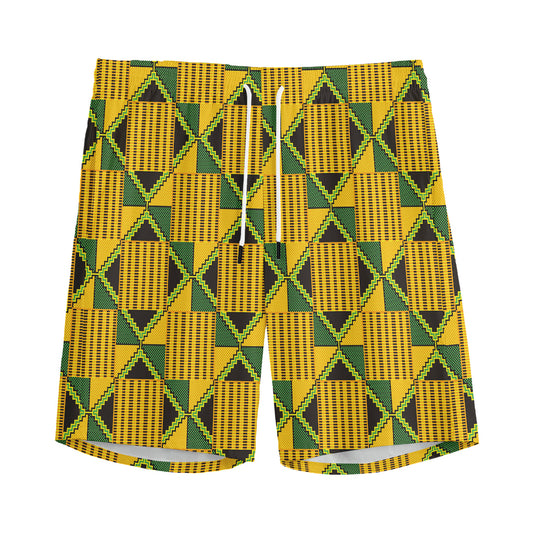 Kente Ethnic Pattern Print Men's Sports Shorts