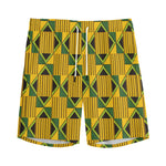 Kente Ethnic Pattern Print Men's Sports Shorts