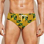 Kente Ethnic Pattern Print Men's Swim Briefs
