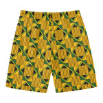 Kente Ethnic Pattern Print Men's Swim Trunks